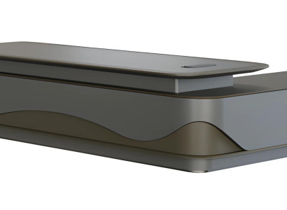 Mūsdienīgs melns un pelēks birojs