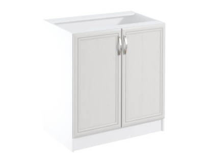 Mobilā virtuvju galda ar baltu virsmu