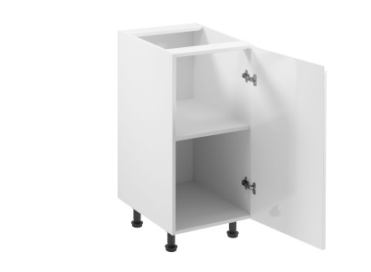 Mobilā spīdīgā baltā virtuves skapīša