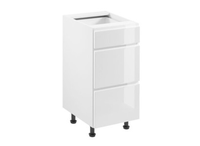 Mobilais mēbeļi ar atvilktnēm zem virsmas, 3 spīdīgas atvilktnes