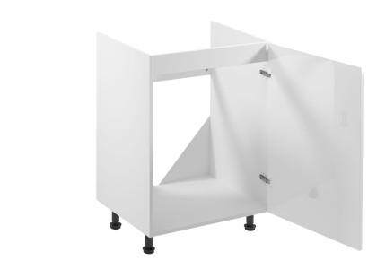 Mobilā skapītis zem izlietnes, balts virtuves skapītis