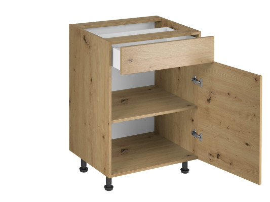 Mobilā virtuve ar atvilktni un apakšējām plauktiem