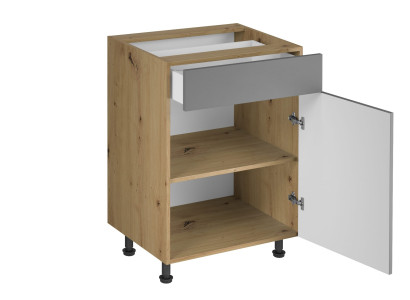 Kuchynes mēbeles ar atvilktnēm un plauktiem