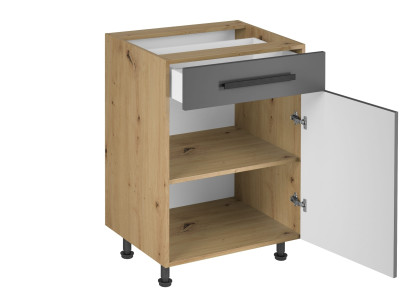 Mobilā virtuve ar atvilktni un iekšējām plauktiem