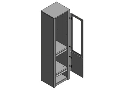 Eleganta moderna pelēka vitrīna