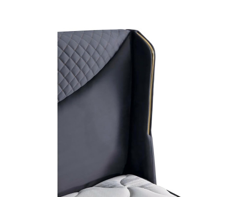 Moderns pelēks gultas komplekts ar matraci