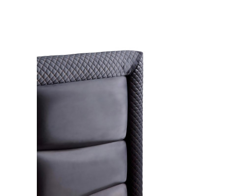 Moderns pelēks gultas komplekts ar matraci