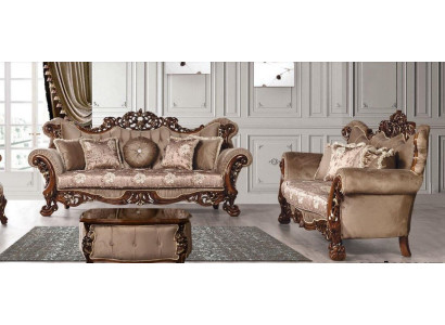 Sofa komplekts 3+3+1+1 Divgultnis Galdiņu komplekts Apmācībās Dīvāns Sēdekļa audums Kopuma Iestatījums 5 gabali