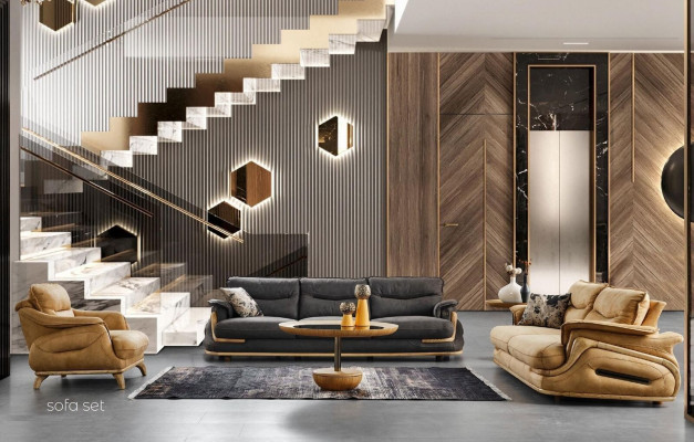 Krēsla viensēdētājs dzīvojamajā istabā, atpūtai, dizains Itālijas mēbeles, iekārtojums Itālijā.