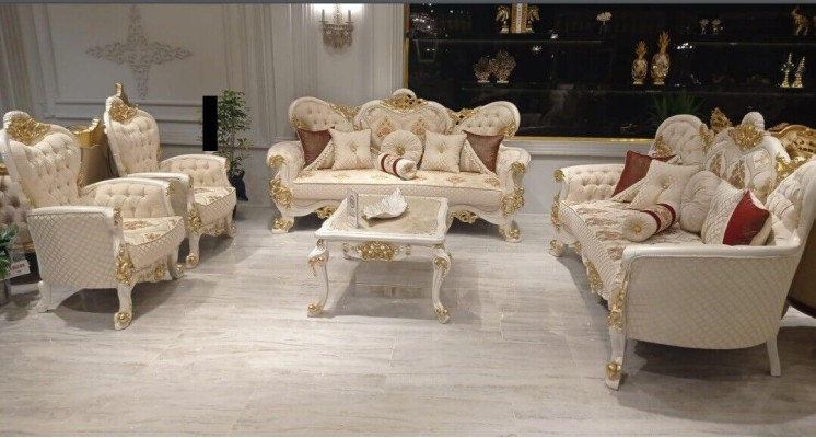 Sofas komplekts 5 gab. 3+3+1+1 vienam dīvānam galds dīvāns dīvāns krēsls sēdvietu komplekts