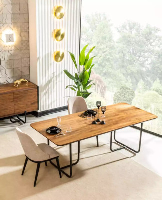 Dizaina ēdamgalds 4 krēsli ēdamistabas komplektā komplekts ēdamistabas komplekti 5 gabali no koka