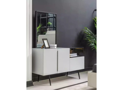 Izsmalcināts minimalistisks skapis guļamistabai modernā stilā