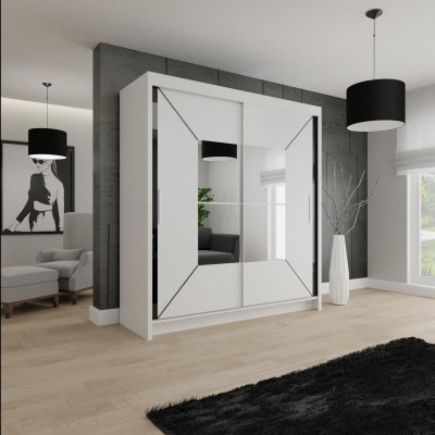 Spīdīgi plaukti Skapis Plaukts Skapji Garderobe 180cm Drēbju skapis