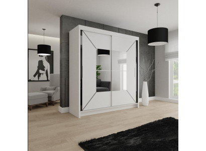 Spīdīgi plaukti Skapis Plaukts Skapji Garderobe 180cm Drēbju skapis
