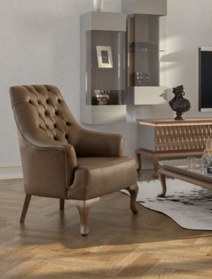 Brūns Chesterfield luksusa mīkstais sēdekļu komplekts Moderns trīs vietu krēsls Tekstils