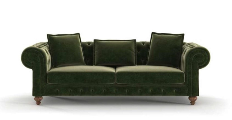 Brūns Chesterfield luksusa mīkstais sēdekļu komplekts Moderns trīs vietu krēsls Tekstils