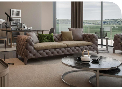 Chesterfield četrvietīgais taupe moderns dīvāns dzīvojamā istabā mēbeles moderns jauns