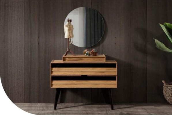 Dizainera luksusa īstu koka komoda brūna uzglabāšanas komoda Modern New