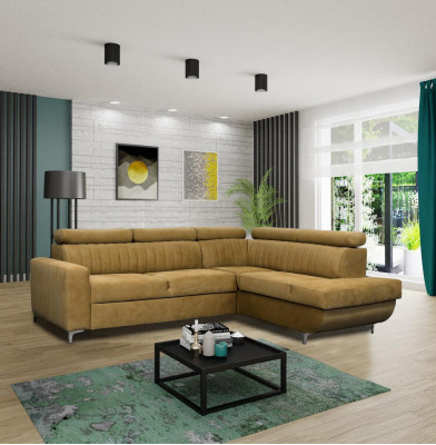 Sofas L-Form Tekstils Dīvāns Stūra Sēdeklis Dīvāns Dzīvojamā istaba Moderns Zaļš Dīvāni Mēbeles