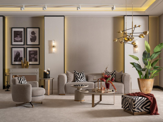 Sofas komplekts ar četrām vietām, krēsls, auduma dīvāns, mīksts dīvāns, pelēks komplekts 3 gab.