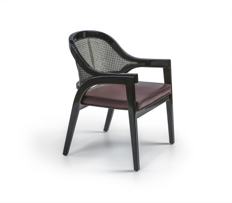 Melnā koka krēsla dizains ēdamistabas rokturkrēsls Jauns iekārtojums krēsls