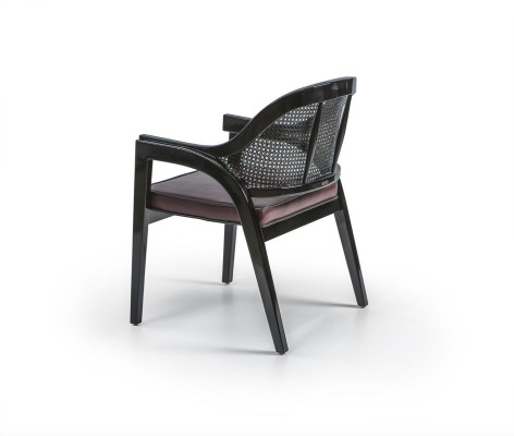 Melnā koka krēsla dizains ēdamistabas rokturkrēsls Jauns iekārtojums krēsls