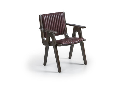 Mēbeles ēdamistabas dizaina krēsls ar roku atbalstu koka krēsls pārklāts sēdeklis jauns