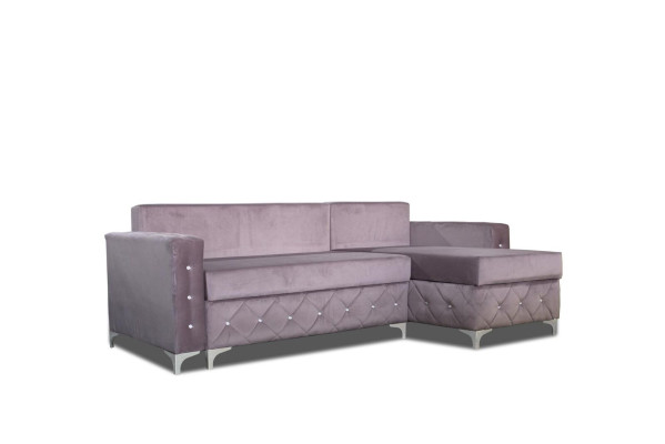 Stūra dīvāns ar samta pārklājumu Guilty dīvāns gulta Luksusa mēbeles Dzīvojamā istaba Sofa L-formas modelis Pamatnes Jauns