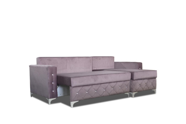 Stūra dīvāns ar samta pārklājumu Guilty dīvāns gulta Luksusa mēbeles Dzīvojamā istaba Sofa L-formas modelis Pamatnes Jauns