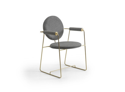 Dzīvojamās istabas krēsls Dizainera krēsls ar roku atbalstiem Moderna mēbele Polsterstuhl