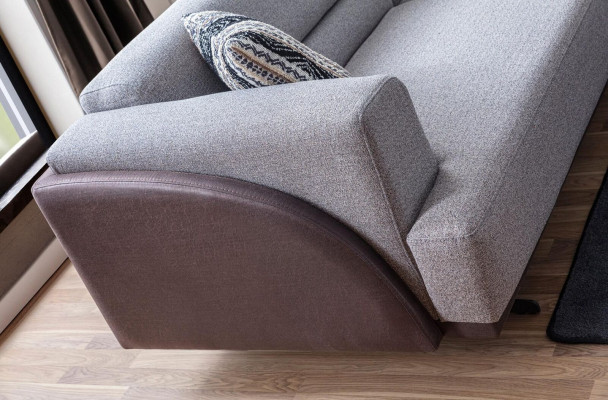 Pelēka dzīvojamā istaba 3-vietīgā Luxurious trīsvietīgā dīvāna pārklāta sofa