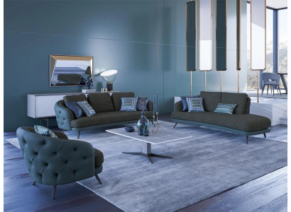 Mūsdienīgi mēbeļu Chesterfield mīkstie mēbeļu dzīvojamās istabas dīvānu komplekts 4 gabali mēbeļu komplekts