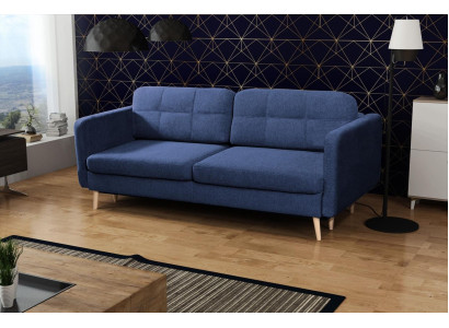 Guļamā sofa Luksusa dizaina sofa 3-vietīgs mēbeles apdare tekstils zilas gultas stūra.