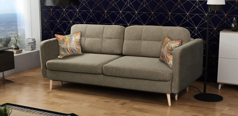 Guļamā sofa Luksusa dizaina sofa 3-vietīgs mēbeles apdare tekstils zilas gultas stūra.
