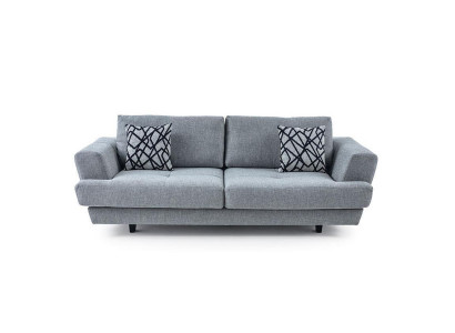 Dzīvojamā istaba Dizains 3-vietīga pelēka sofa Moderns Luksusa auduma sofa Izdevīgs