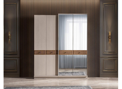 Stilīgs skapis luksusa skapī Moderns beige guļamistabas mēbeles