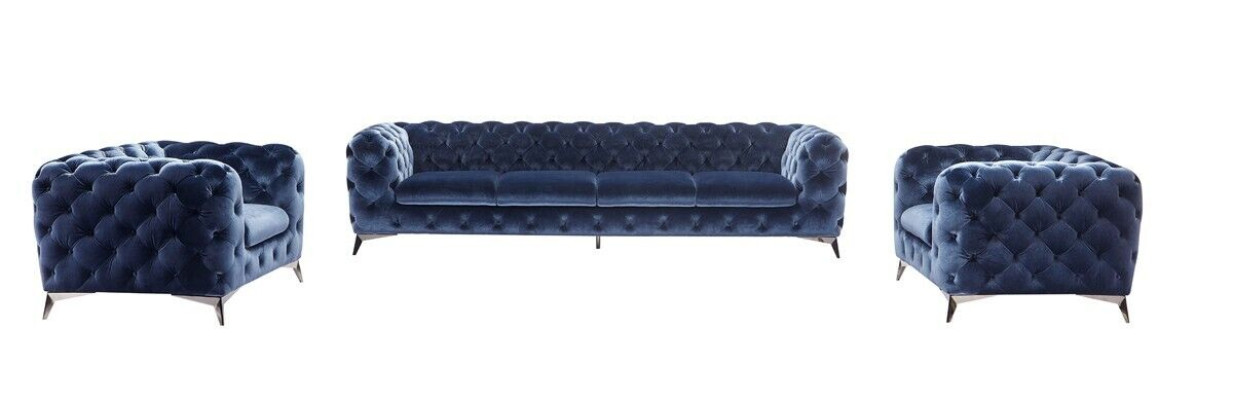 Dīvāns Chesterfield Dīvāns Polster XXL Lielais Garnitur Tekstils 2+1+1 dizainera dīvāni