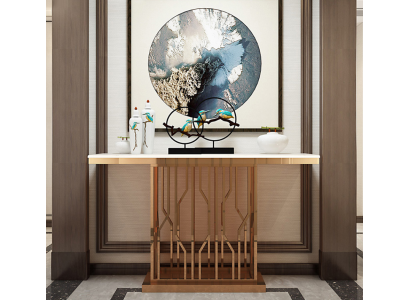 Moderna luksusa konsola, konsola galds, koka zelta sānu galds