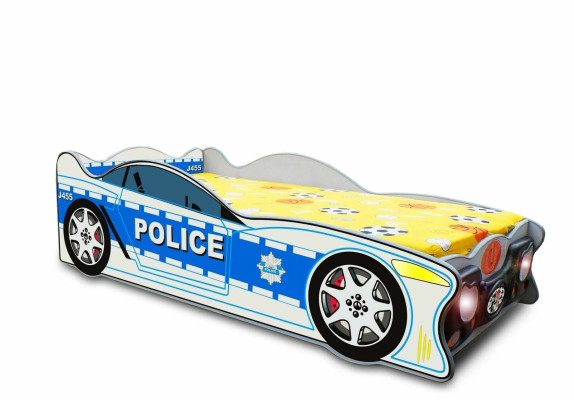 Policijas automašīna Gulta Gultas Bērnu gulta Jauniešu gulta Policijas automašīna un matrace Bērns