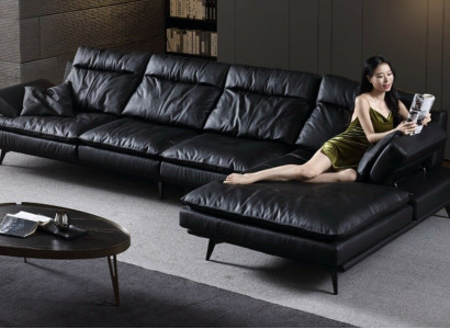 Stūrsofa Dīvanu Apgaismojums Dīvāns Dzīvojamā Istaba Dīvāns L-formā Mēbeles Āda