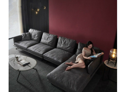 Itāļu mēbeles dzīvojamā istaba mīkstā stila dīvāni dizaina stūra dīvāns L formātam