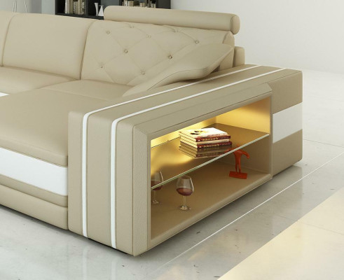 XXL Lielais dzīvojamā istaba Soļa stūra sofa Stūra dīvāns Sēdvietu komplekts Ādas dīvāni