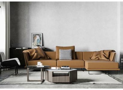 Stūra dīvāns ar atpūtas funkciju, īstā āda, dzīvojamās zonas relaksējošs dīvāns ar telpu plānojumu, dizaina dīvāni un gultas vieta, stūra dīvāni jauni.