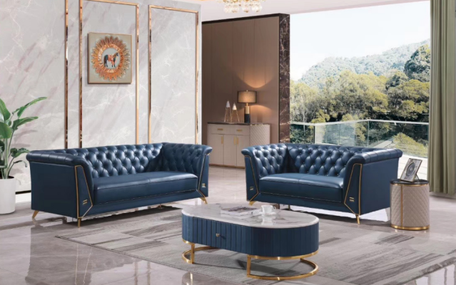 Luksusa Chesterfield dīvāngarnitūra 3+2 sējvietu dīvāns galdiņš mēbeles dīvāns