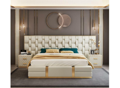 Tikai Edelstahl Luxus Bett Metall Leder Betten Hotel Chesterfield 180x200