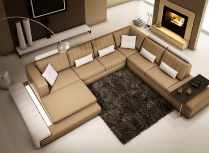 XXL dzīvojamā zona dizains stūriem polster sofa dīvāns ādas dīvāni komplekts