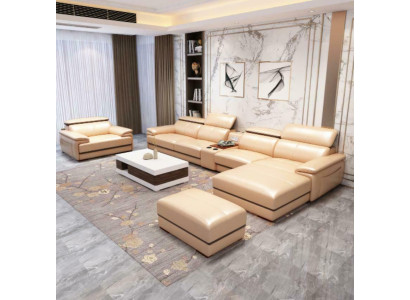 Atpūsties Eckgarnitur Ecksofa L-formas mīkstā mēbeļu stilā Moderna sēdeklis Mēbeļu dzīvojamās telpas luksuss.