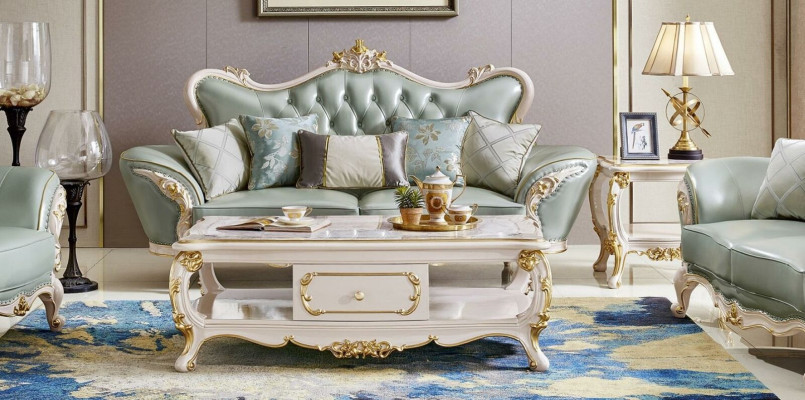 Sofa komplekts no ādas, klasiska 2 daļu kopa 3+2 sēdvietu dīvāns no masīvkoka