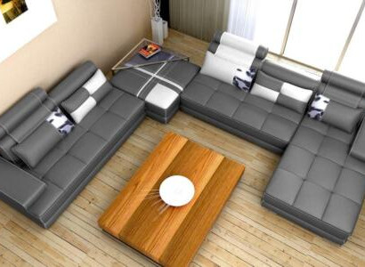 XXL dizainera dzīvojamās istabas komplekts U formas izgriezums stūra dīvāns komplektā Sofa