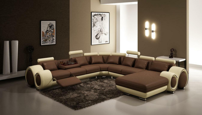 Dažādas funkcijas ādas dīvāns Dīvāns Sofa Polster Stūra dīvāns Moderns XXL Big